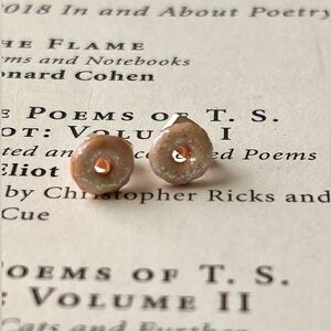 Chef’s Kiss Sparkle Opal glitter Donut Stud Earrings